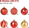 30 PCS Christmas Ball Ornaments Tree Decorations, 60mm/2.36" Classic Red and Gold Shatterproof Christmas Bulbs Ornaments for Xmas Tree Holiday Wreath Decor